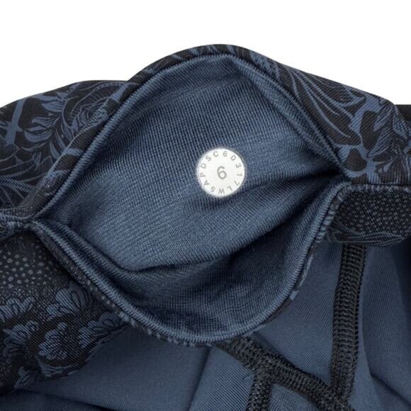 Lululemon Wunder Under Low-Rise Tight 28" Nouveau Mach Blue Black Size 6 - Picture 8 of 10
